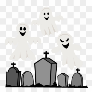 Graveyard Clipart Cute - Ghosts In The Graveyard Clipart