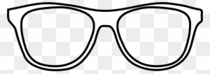 Sunglasses Clipart Black And White - White Glasses Clipart