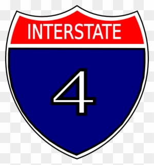 I-4 Sign Clip Art At Clker - Interstate Symbol