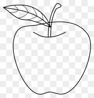 Apple Clipart Black And White Clipart Panda - Outline Of An Apple