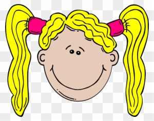 Blonde Girl Clip Art At Clker - Cartoon Blonde Girl Face