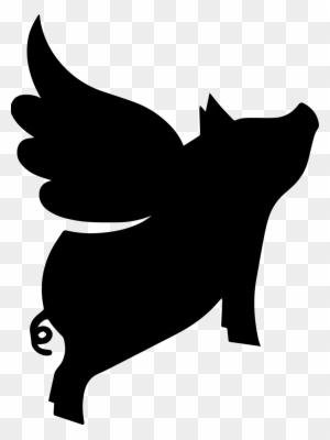 Download A Craft Workshop For Genre Authors Flying Pig Silhouette Clip Art Free Transparent Png Clipart Images Download