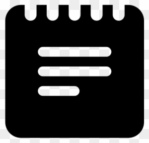 Black Notes Interface Square Symbol With Spring Free - Notes Black Icon ...