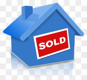 Blue House Sold Icon - Sold Home
