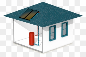Solar Water Heater On House