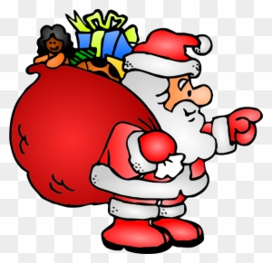 Free To Use Public Domain Christmas Clip Art - Santa Claus With Gifts