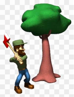 Fig Clipart Cut - Tree Cut Down Gif