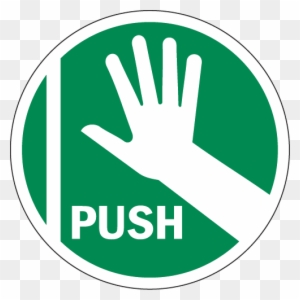 Push Door Images Label - Push Door Sign - Free Transparent PNG Clipart ...