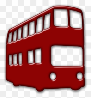 Pin Red Bus Clipart - Double Decker Bus Logo