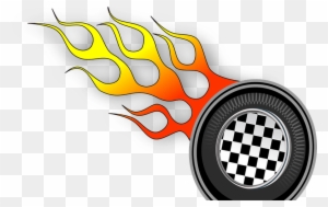 Racing Wheel Flaming Flame Free Vector Graphic On Pixabay - Hot Wheels Logos Clip Art