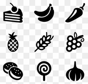 Food And Drink 50 Icons - Fruits Vegetables Icon