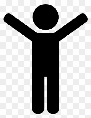 Happy Man Free Icon - Stickman With Hands Up