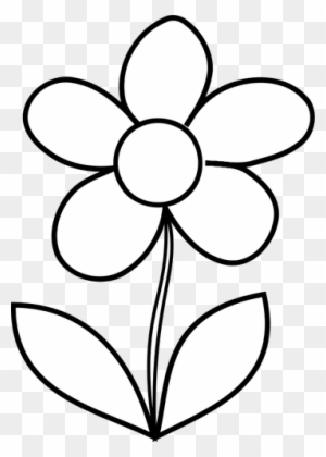 Vector Illustration Of Large Petals Coloring Flowers - Outline Image Of