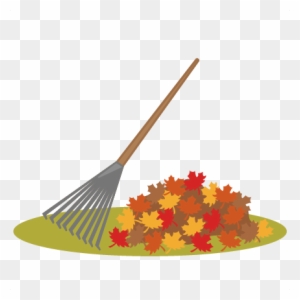 Raking Leaves Svg Cutting Files For Scrapbook Cute - Clip Art Rake Leaves