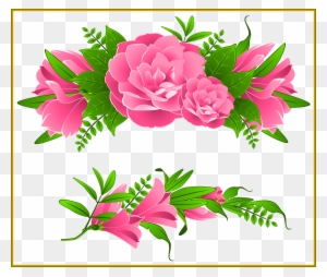 Rose Flower Rose Flower Border Design The Best Png - Flowers Clip Art Border Png