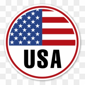 Usa Round Flag Sticker - Black Live Matter Flag