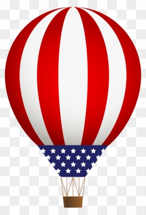 Usa Air Balloon Png Clipart 549×625 Pixels - 4th Of July Hot Air Balloon