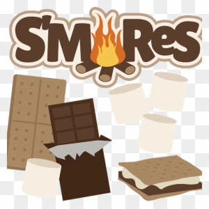 Smores Clipart Svg Files For Scrapbooking Cuttable - S Mores Campfire Clipart