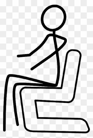 Computer, Stick, Outline, People, Man, Figure, Sleeping - Draw A Stick Figure Sitting Down