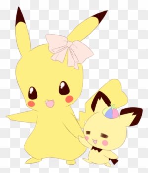 Pikachu Mommy And Pichu Baby By Mikosilverneko Pikachu And Baby Pikachu Free Transparent Png Clipart Images Download