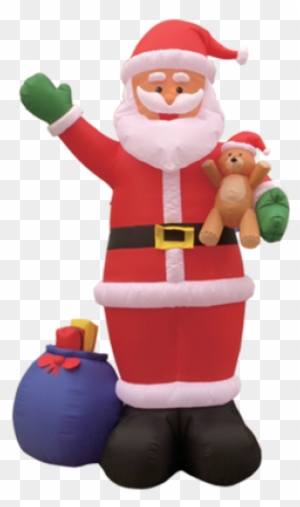 12 Foot Santa Claus And Gift Bag - Santa Inflatable