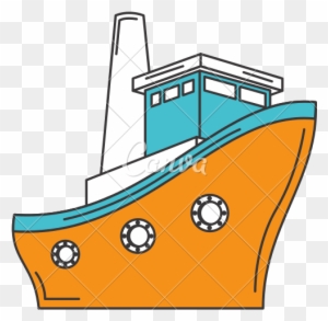 Cruise Clipart Orange Boat - Cruise Ship