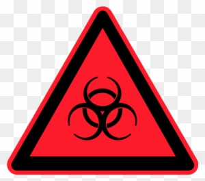 Biological Hazard Chemical Waste Warning Clipart - Red Triangle With Exclamation Point