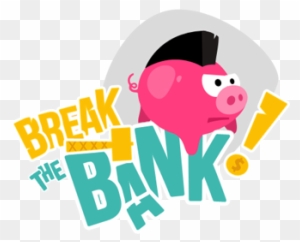 Set Of Flat Shop Building Facades Icons - Break The Bank Pig
