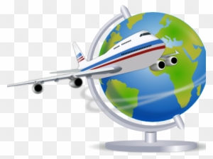 Flight Clipart Globe - World Traveler Shower Curtain