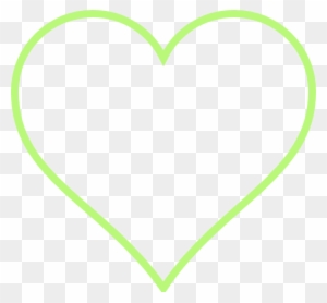 Green Love Heart Outline
