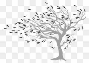 Windy Tree Wall Sticker - Simple Design Wall Painting