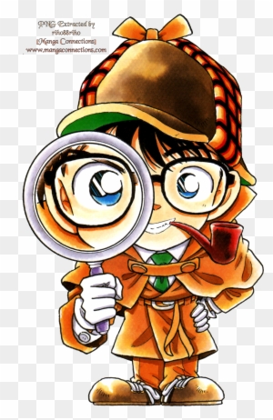 Detective Conan With Magnifying Glass
