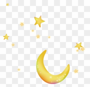 Moon Night Sky Star - Moon And Stars Png