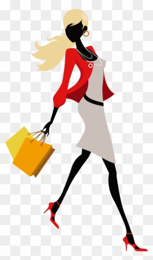 Fashion Woman Illustration - Women With Shopping Bags