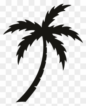 Palm Tree Clipart Black And White For Kids - Sticker
