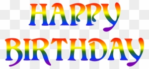 Big Image - Happy Birthday In Rainbow Colors