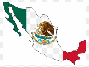 Flags Clipart Mexican - Mexico Flag On Country Outline