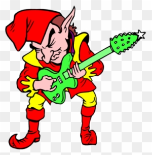 Rock N Roll Elf - Christmas Rocks Tile Coaster