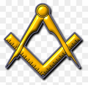 Masonic Square And Compass - Gold Square And Compass