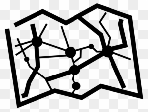 Vector Illustration Of Geographic Cartography Road - Road Map