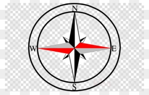 Red Compass Transparent Clipart North Compass Clip - North East West South Symbol