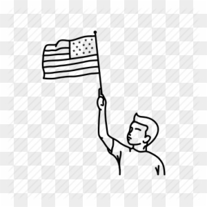 boy scout flag clipart outline