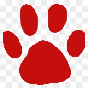 Red Paw Print Red Paw Print Clip Art At Clker Vector - Lime Green Paw Print