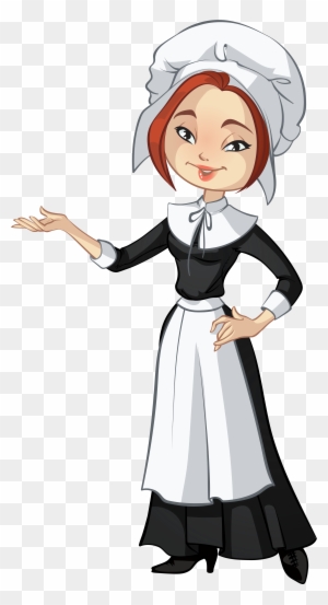 Transparent Female Pilgrim Png Clipart Girl Pilgrim Cartoon Free Transparent Png Clipart Images Download