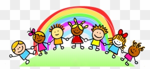 Christian Preschool Lutheran Church Of Our Redeemer - Kids With Rainbow Clipart