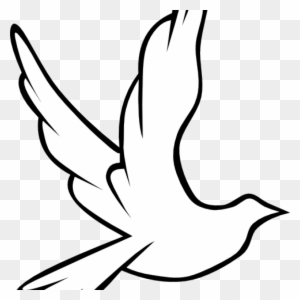 Dove Images Clip Art Christian Symbol Black Line Art - Bird Flying Clipart Black And White