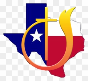 Church Of God Texas - State Of Texas Outline With Flag