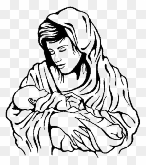 Mary And Baby Jesus Coloring Pages - Mary And Baby Jesus Coloring Pages