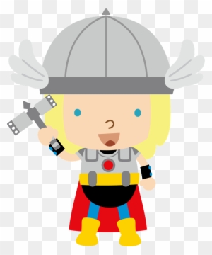 Super Heróis - Minus - Baby Thor Clipart