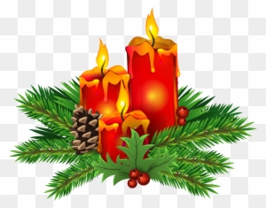 Christmas Candles Png Clip Art Image - Christmas Candle Clipart Free